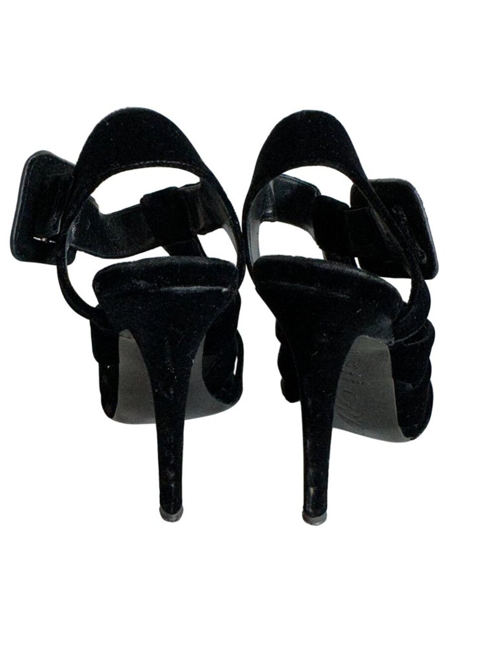 ROGER VIVIER Rich Black Velvet Stiletto Heels Sz 37.5 - Picture 4 of 6